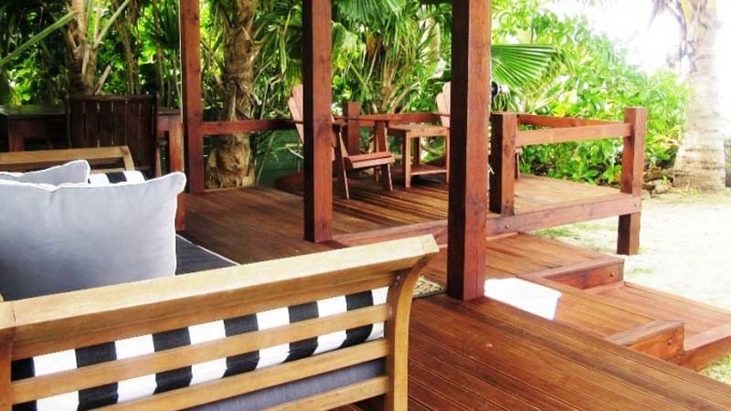 Titikaveka Beach Studio deck