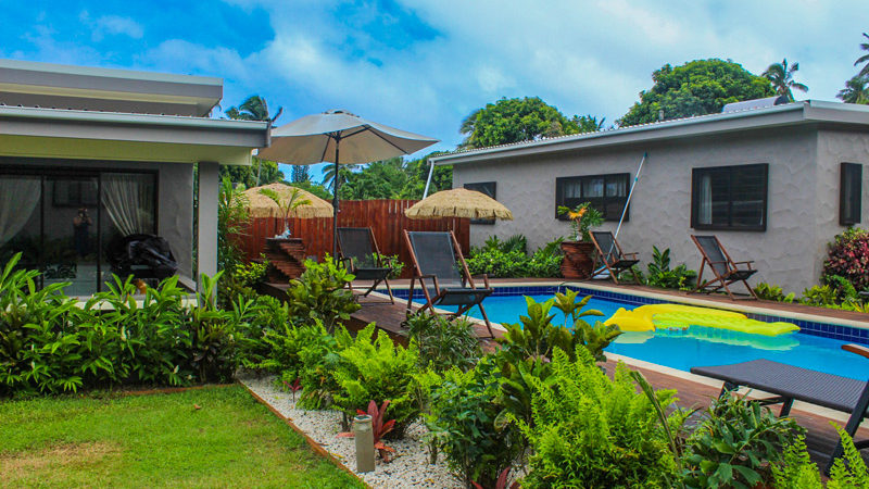 Cook Island Holiday Villas Pool and Garden